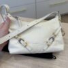 Givenhcy Tumbled Calfskin Mini Voyou Boyfriend Party Bag White