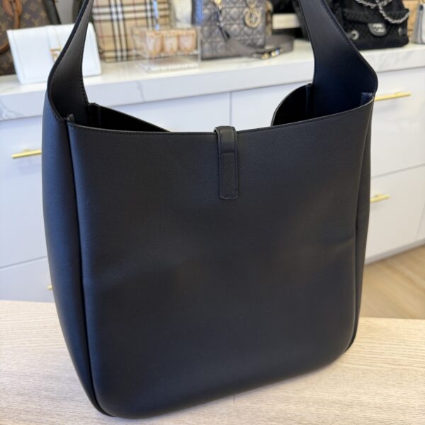 Saint Laurent (YSL) Le 5 à 7 Supple Large Shoulder Bag in Smooth Leather Black