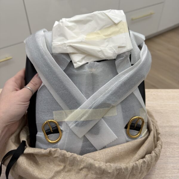 Gucci Calfskin Bamboo Backpack Black