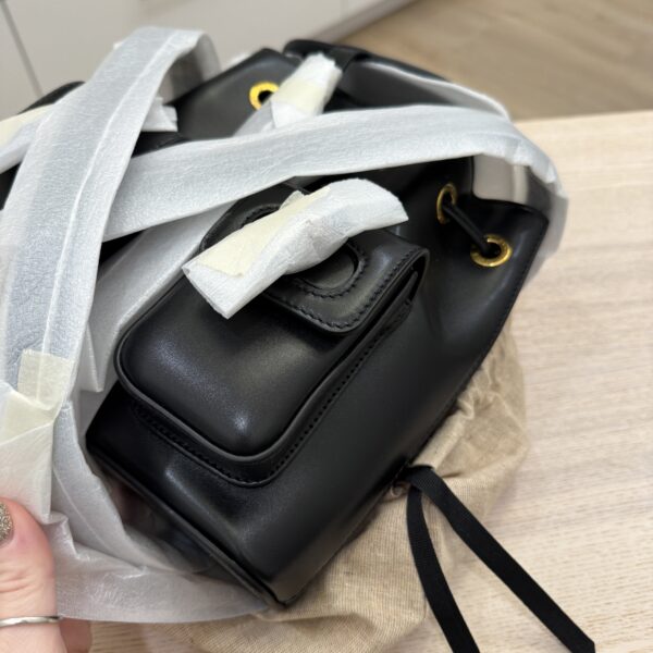 Gucci Calfskin Bamboo Backpack Black