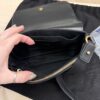Versace Tag Mini Flap Leather Shoulder Bag Black