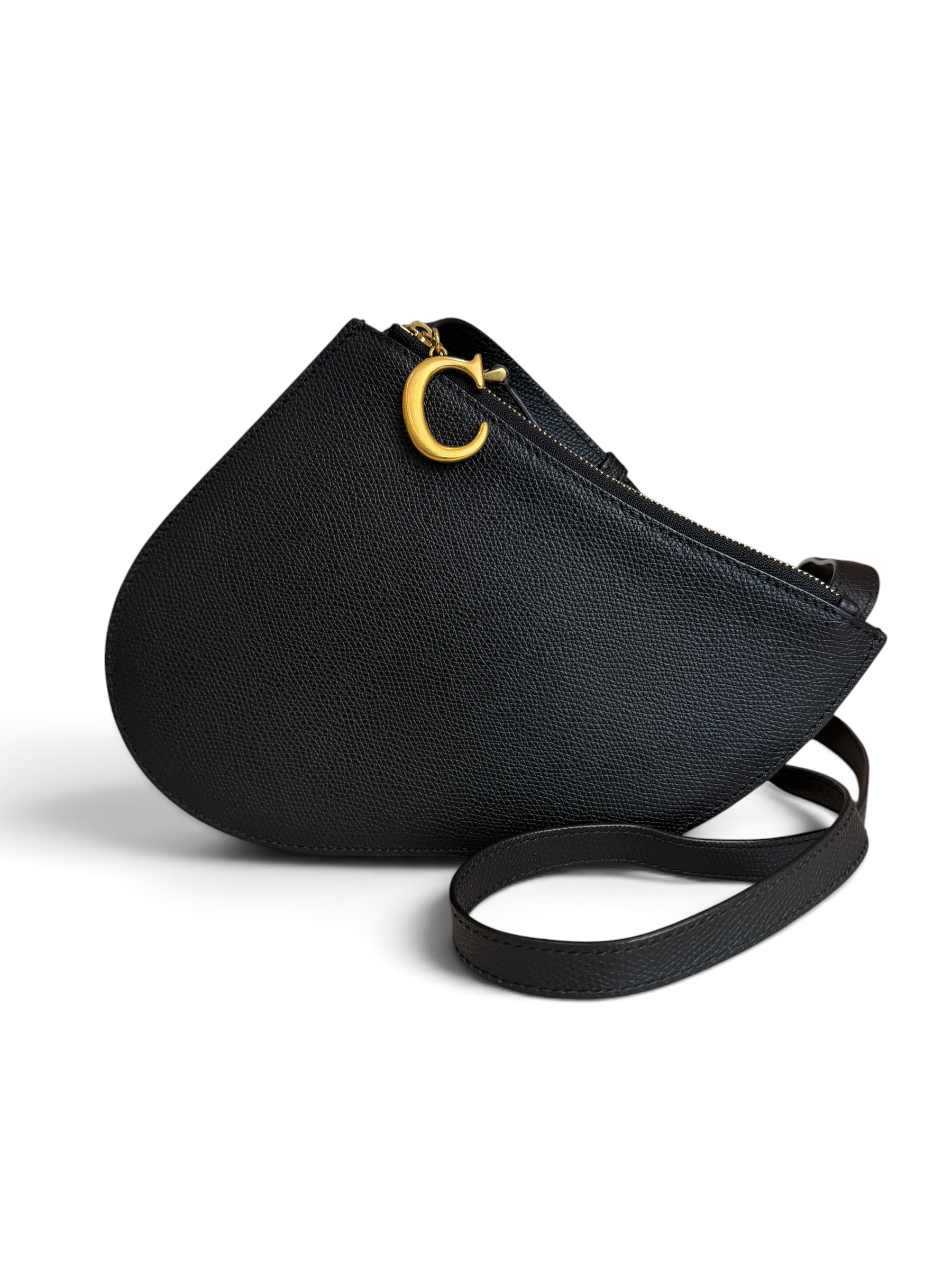 Christian Dior Black Smooth Calfskin Leather Saddle Pouch Crossbody Bag