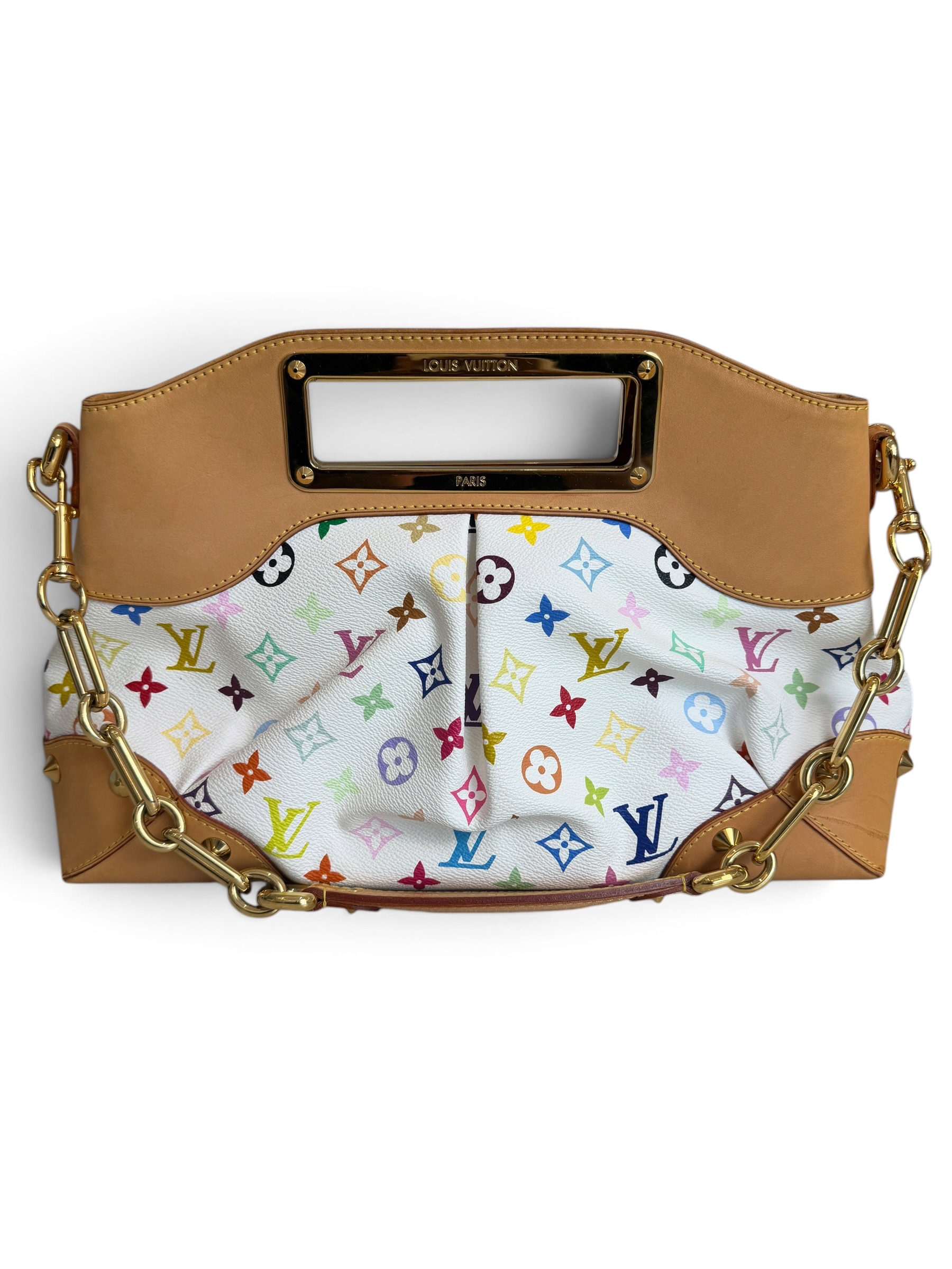 Louis Vuitton Monogram Multicolor Judy MM White