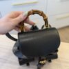 Gucci Calfskin Bamboo Backpack Black