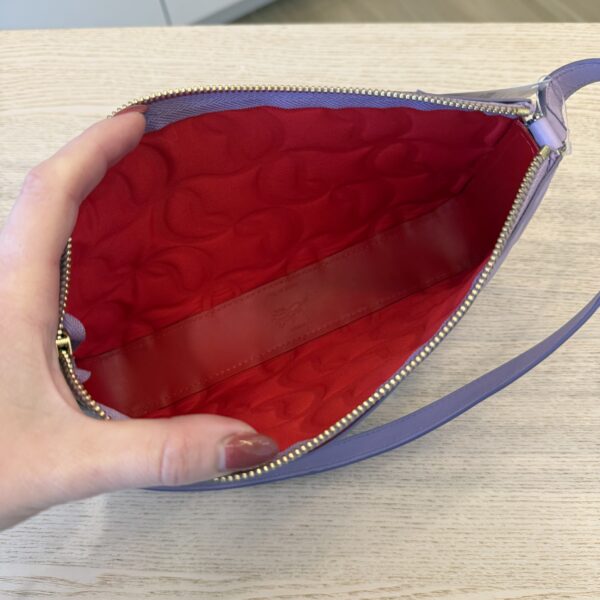 Christian Louboutin Calfskin Embossed Loubila Shoulder Bag Lilac