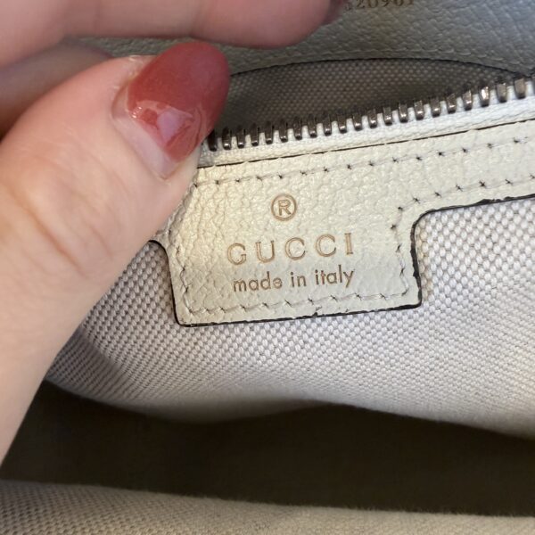 Gucci GG Supreme Monogram Calfskin Web Small Ophidia Day Backpack Beige Ebony New Acero