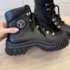 Louis Vuitton Calfskin Patent Monogram Ruby Flat Ranger Boots 39 Black