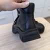 Louis Vuitton Calfskin Patent Monogram Ruby Flat Ranger Boots 39 Black