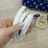 Louis Vuitton Blue/White Monogram Jacquard Velvet Match Speedy Bandouliere 20 Bag