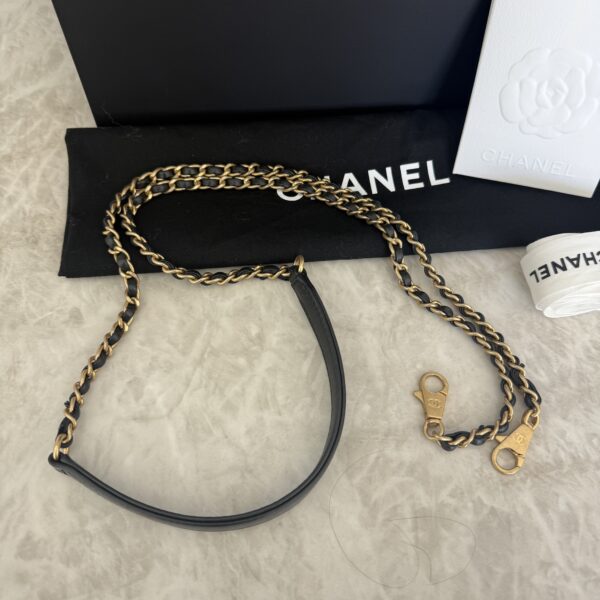 Chanel Calfskin Crystal Quilted Extra Mini Coco Handle Flap Black