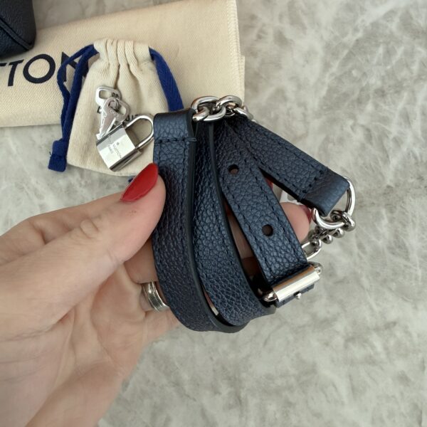 Louis Vuitton Metallic Empreinte Monogram Giant Speedy Bandouliere 20 Navy Nacre