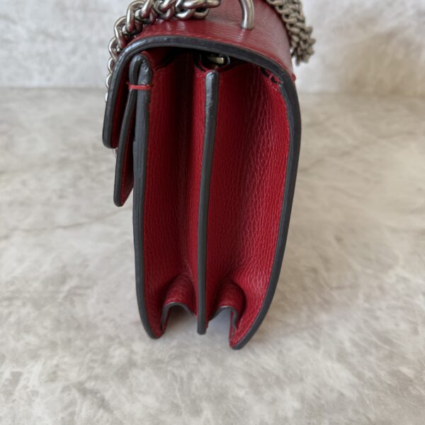 Gucci Red Leather Dionysus Small Shoulder Bag Crystals