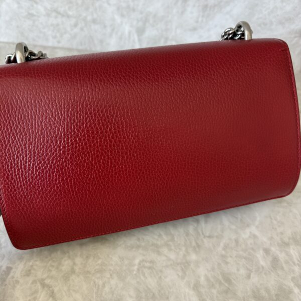 Gucci Red Leather Dionysus Small Shoulder Bag Crystals
