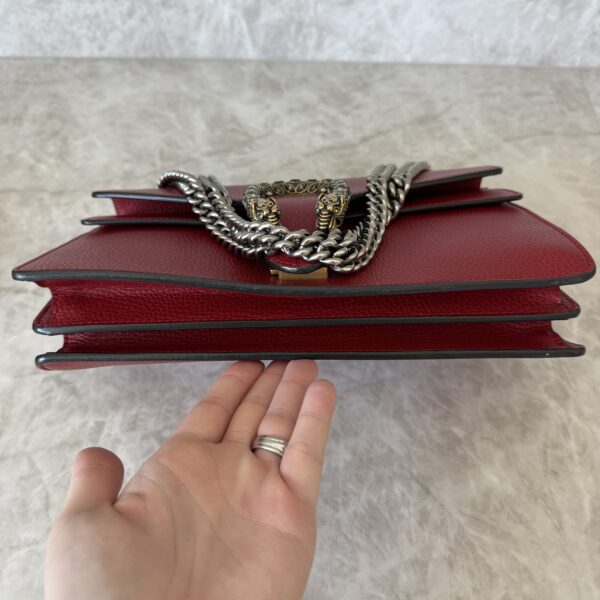 Gucci Red Leather Dionysus Small Shoulder Bag Crystals