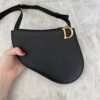 Christian Dior Black Smooth Calfskin Leather Saddle Pouch Crossbody Bag