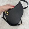 Christian Dior Black Smooth Calfskin Leather Saddle Pouch Crossbody Bag