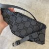 Gucci Recycled Polyester Monogram Jumbo GG Belt Bag Black / Grey