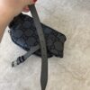 Gucci Recycled Polyester Monogram Jumbo GG Belt Bag Black / Grey
