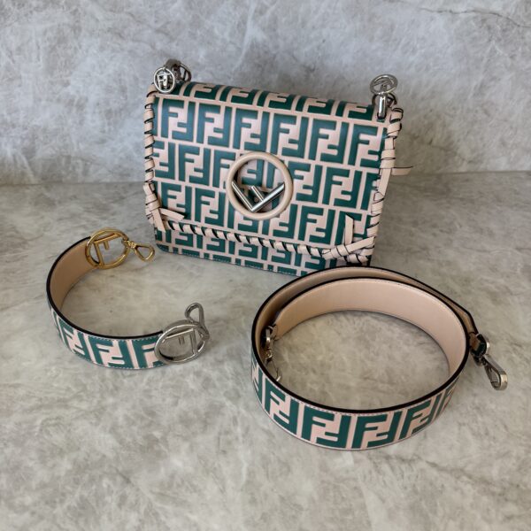 Fendi Leather Kan I F Logo Shoulder Bag