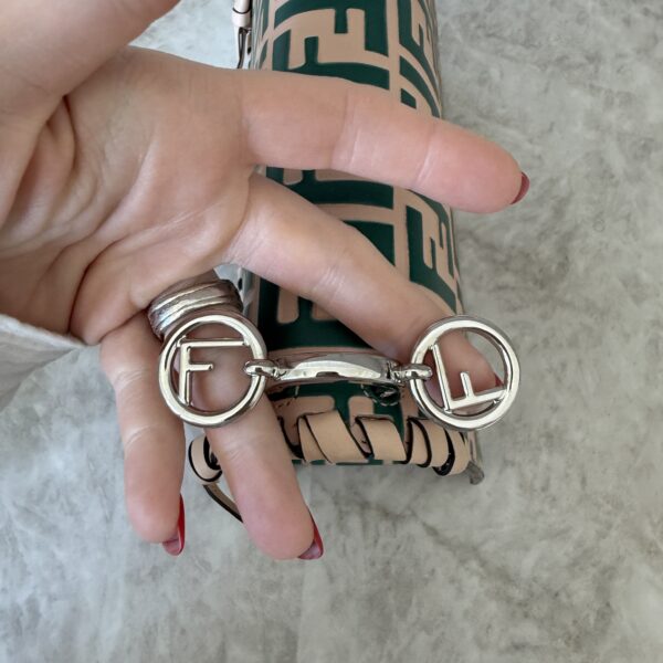 Fendi Leather Kan I F Logo Shoulder Bag