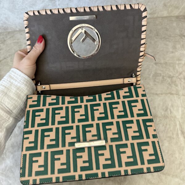 Fendi Leather Kan I F Logo Shoulder Bag