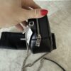 Saint Laurent Matelasse Monogram Mini Lou Camera Bag Black and Silver Hardware