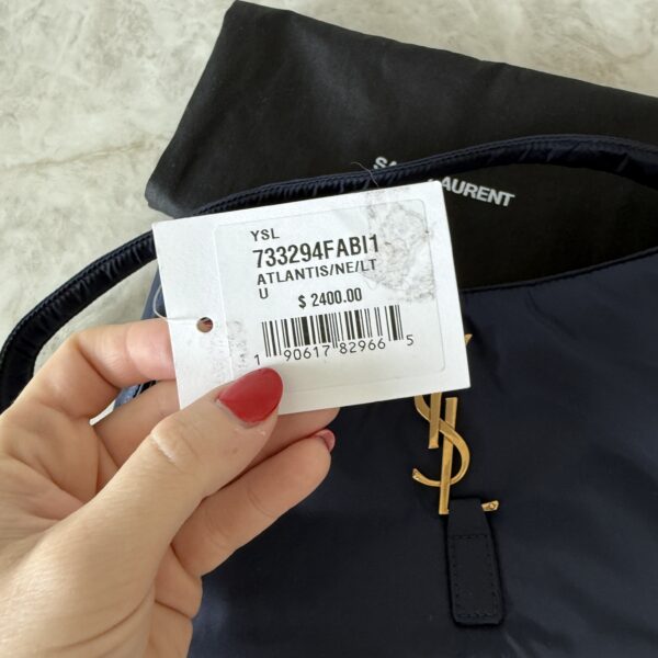 Saint Laurent (YSL) Econyl Nylon Le 5 A 7 Hobo Navy