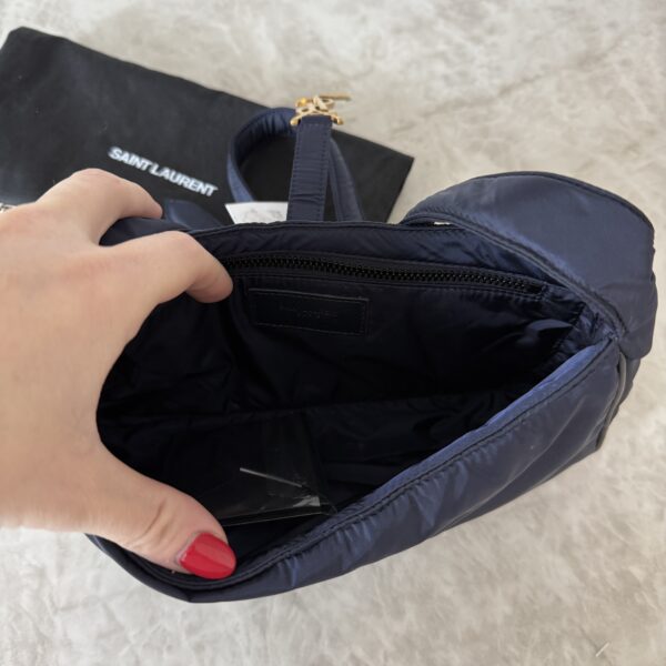 Saint Laurent (YSL) Econyl Nylon Le 5 A 7 Hobo Navy