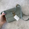 Saint Laurent (YSL) Smooth Calfskin Small Solferino Satchel Acqua
