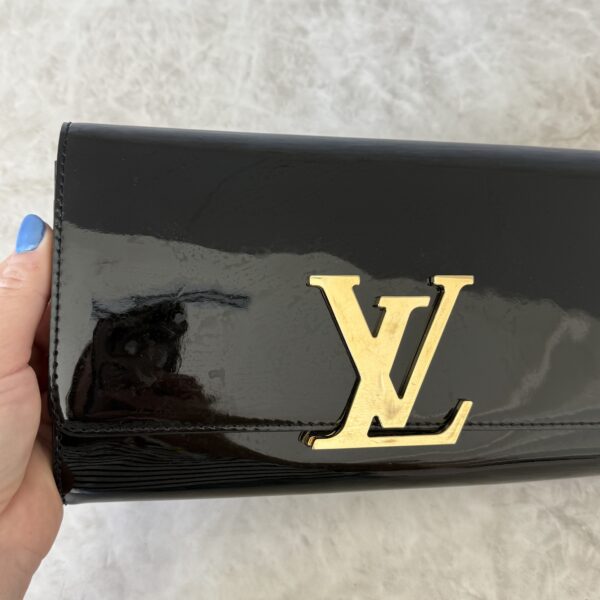 Louis Vuitton Patent Louise Clutch Black