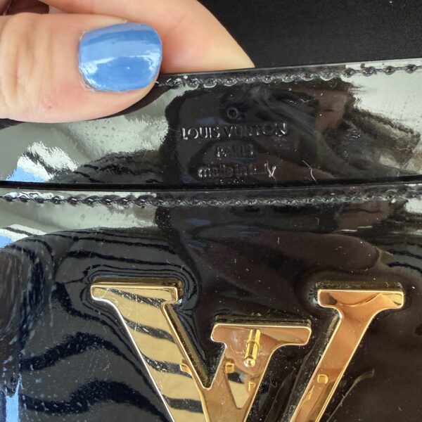 Louis Vuitton Patent Louise Clutch Black