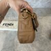 Fendi Nappa FF 1974 Embossed Baguette Miele Scuro