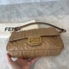 Fendi Nappa FF 1974 Embossed Baguette Miele Scuro