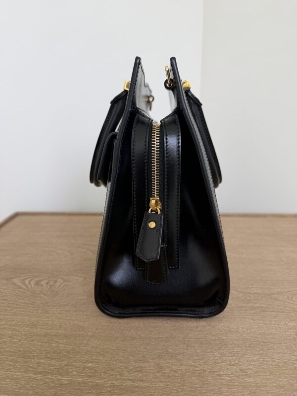 Saint Laurent (YSL) Uptown Tote Canvas with Leather Small