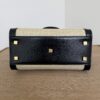 Saint Laurent (YSL) Uptown Tote Canvas with Leather Small