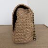 Saint Laurent (YSL) Raffia Calfskin Monogram Medium Niki Chain Satchel Natural