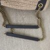 Saint Laurent (YSL) Raffia Calfskin Monogram Medium Niki Chain Satchel Natural