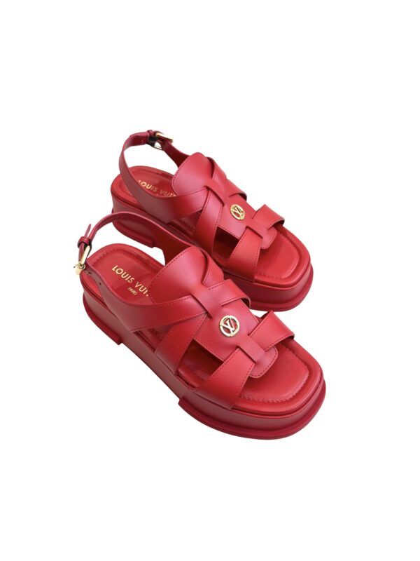 Louis Vuitton Maya Flatform Calfskin Slingback Sandals Women's Size:| IT 39