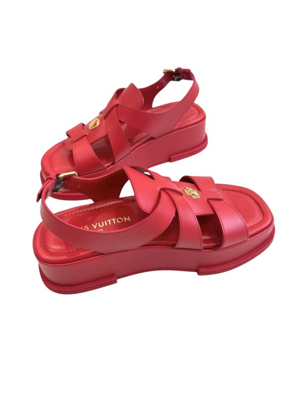 Louis Vuitton Maya Flatform Calfskin Slingback Sandals Women's Size:| IT 39