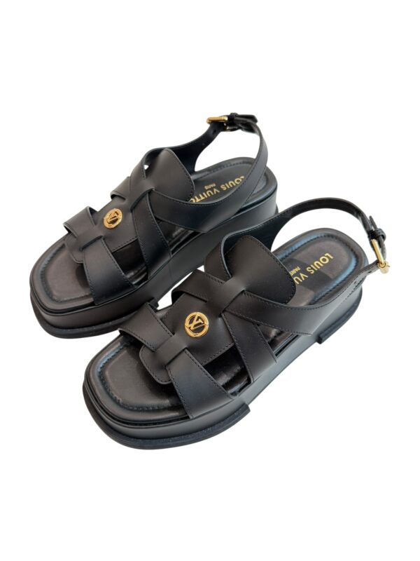 Louis Vuitton Maya Flatform Calfskin Slingback Sandals Women's Size:| IT 39