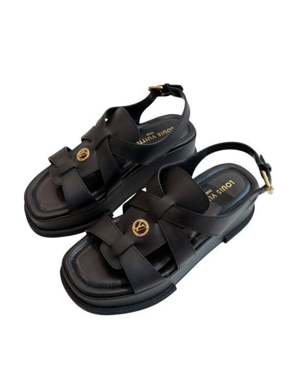 Louis Vuitton Maya Flatform Calfskin Slingback Sandals Women's Size:| IT 39