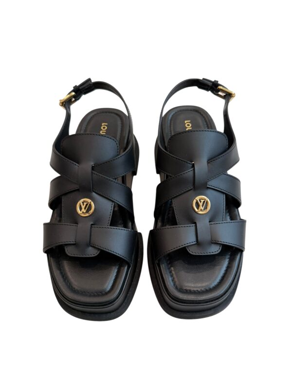 Louis Vuitton Maya Flatform Calfskin Slingback Sandals Women's Size:| IT 39
