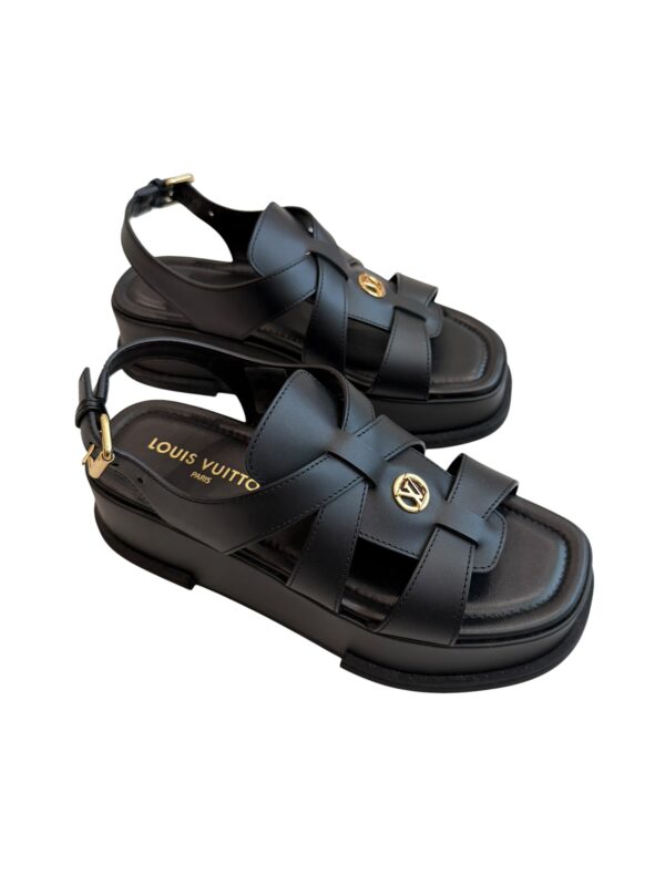 Louis Vuitton Maya Flatform Calfskin Slingback Sandals Women's Size:| IT 39