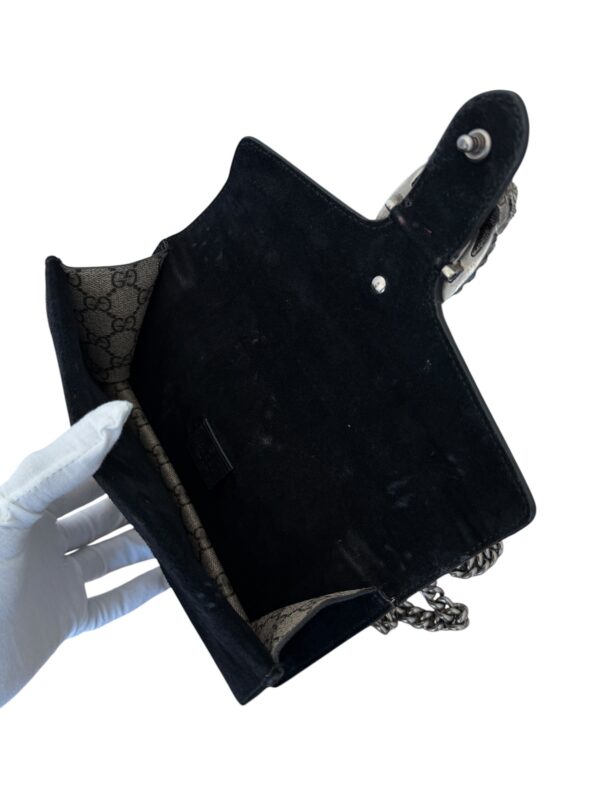 Gucci Dionysus Bag GG Coated Canvas with Crystal Embellished Metal Small Black