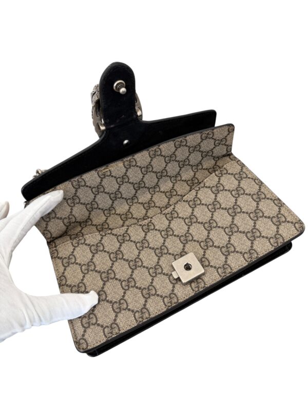 Gucci Dionysus Bag GG Coated Canvas with Crystal Embellished Metal Small Black