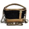 Chanel Tweed Calfskin Small Gabrielle Hobo Black, Gold, Two Tone
