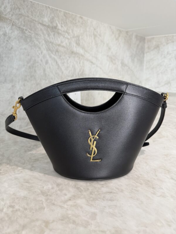 Saint Laurent (YSL) Celia Tote Leather Mini Black