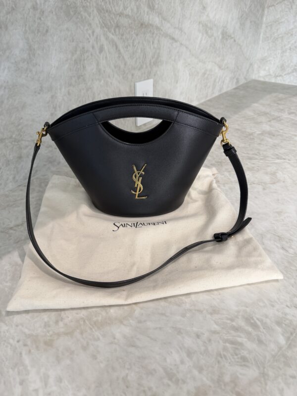 Saint Laurent (YSL) Celia Tote Leather Mini Black