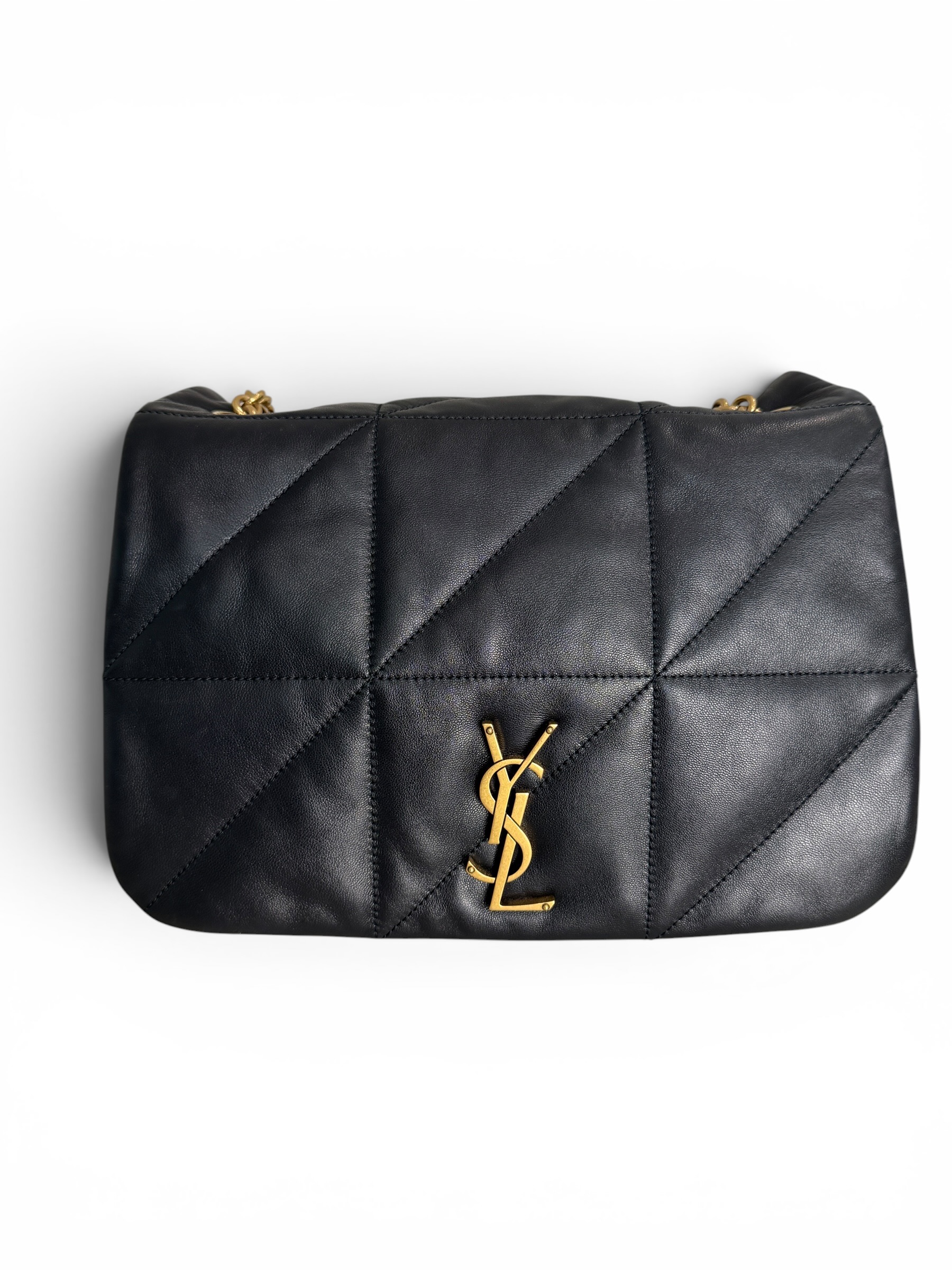 Saint Laurent (YSL) Lambskin Matelasse Monogram Medium Jamie 4.3 Black