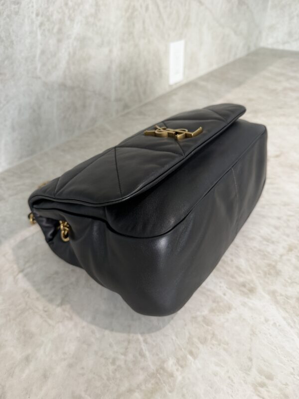 Saint Laurent (YSL) Lambskin Matelasse Monogram Medium Jamie 4.3 Black